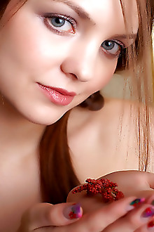 Cute innocent teen takes off her pants