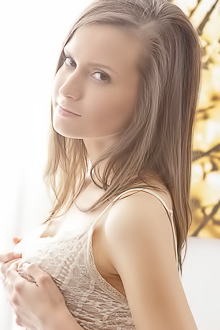 Nika Nika takes off lingerie to play with her naked body