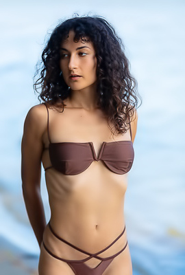 Aisha Vale Her Sultry Smile Growing Playful As She Indulges Her Exhibitionist Nature