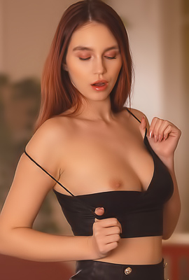 Leya Desantis Teases In Leather, Flashing Panties And Command